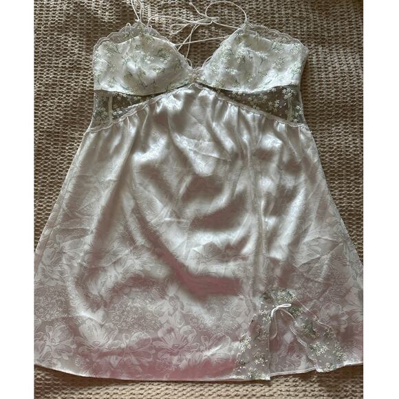 For Love and Lemons Baby's Breath Slip Dress White XL - Picture 5 of 8